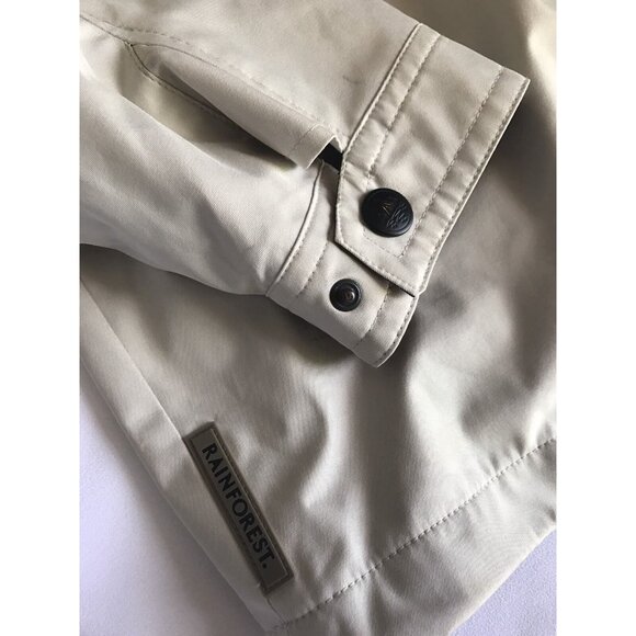 Large Size Rainforest Membrane System Water Proof Jacket Men's Khaki Windbreaker - Picture 4 of 9